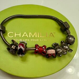 Chamilia charm bracelet with Disney charms